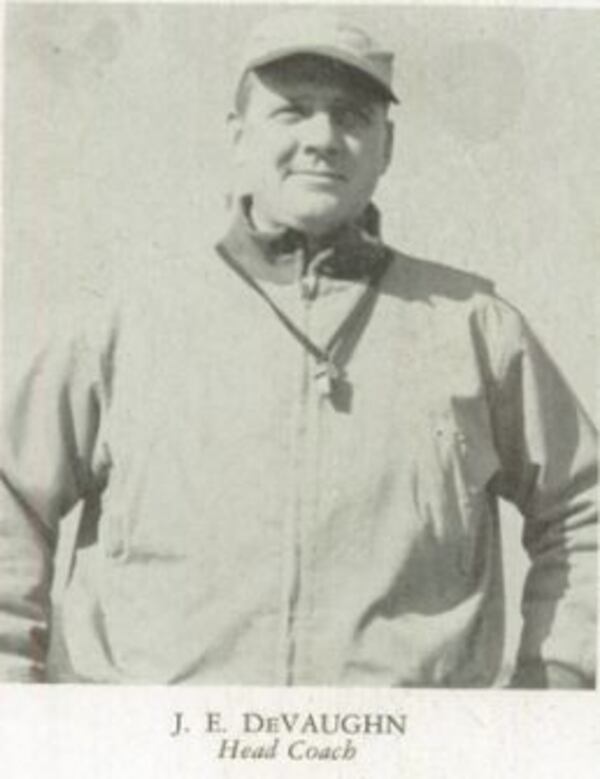 J.E. DeVaughn was Brown's head coach from 1947 thorough the 1951 season. He later became the school's principal.