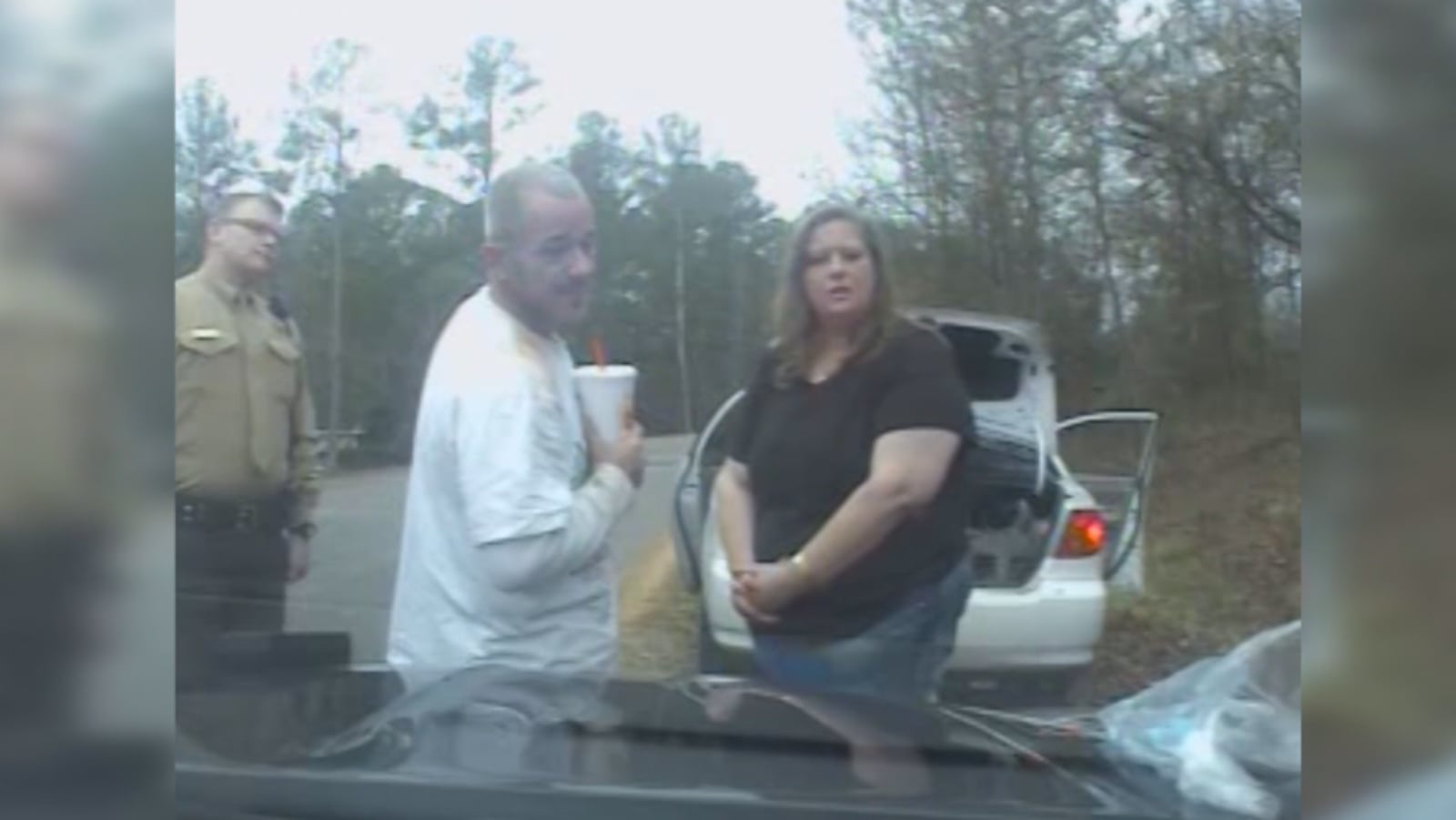 This is dash camera footage of the two deputies arresting David Morris Jr. and Dasha Fincher, which was obtained by news station WGXA.