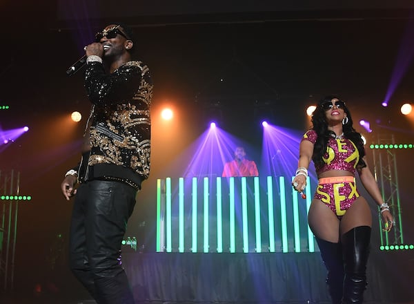  Gucci Mane and fiancee Keyshia Ka'oir at the Fox Theatre in the summer of 2016. (Photo by Paras Griffin/Getty Images for Atlantic Records)