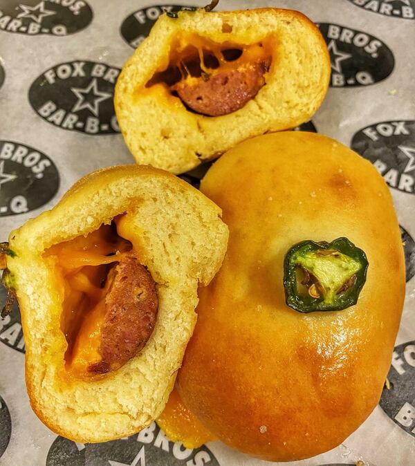 Sausage kolaches are one of varieties made by Fox Bros. Bar-B-Q. Courtesy of Fox Bros. Br-B-Q