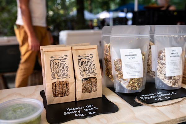 David Sweeney has come up with a line of Seedy Bar products. Mia Yakel/For The AJC