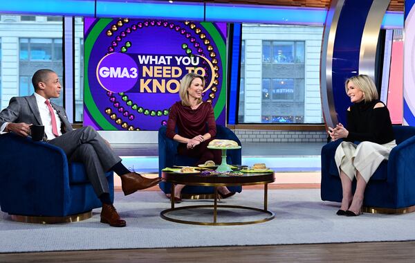 "GMA3: What You Need To Know" featured T.J. Holmes (from left), Amy Robach and Dr. Jennifer Ashton on Feb. 16 ABC. ABC/Lorenzo Bevilaqua