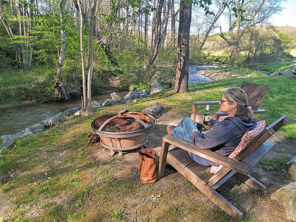 All the cottages at Creekside Cottages in Blairsville have private firepits along Butternut Creek that runs through town.
(Courtesy of Blake Guthrie)