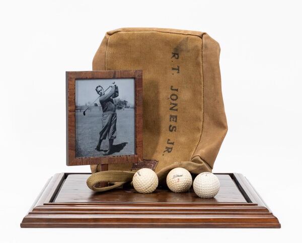 Bobby Jones "shag bag" was used to gather up golf balls that he hit at the practice tee. Courtesy Ahlers & Ogletree’s auctions