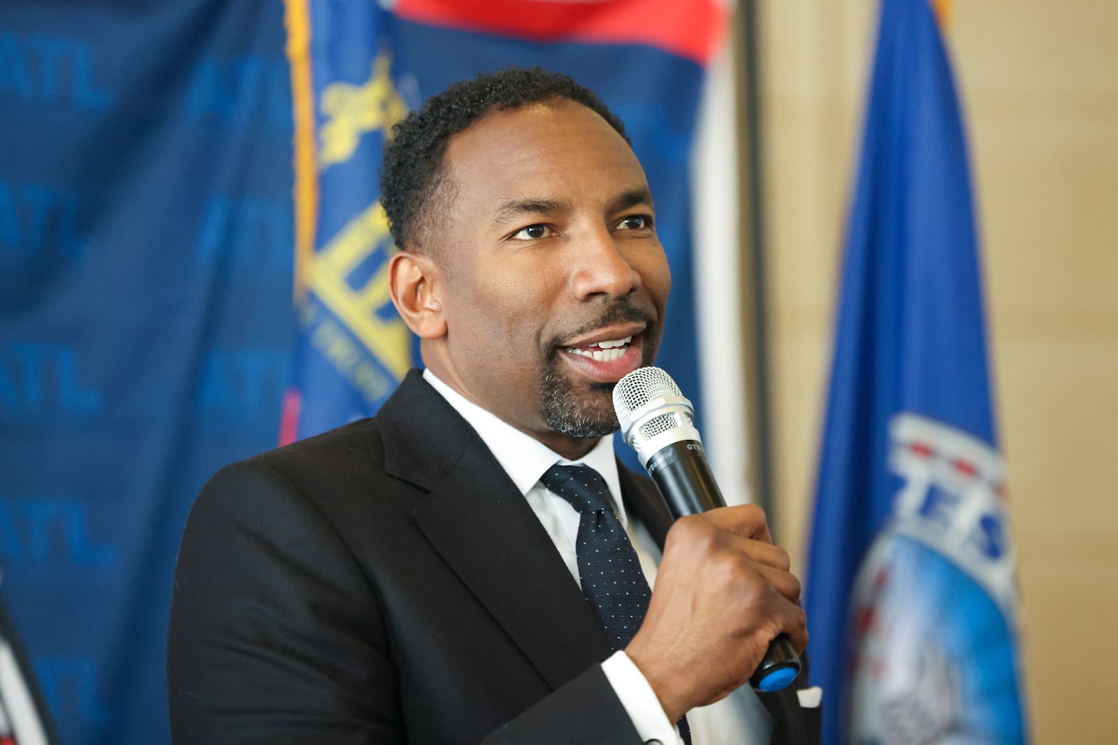 Atlanta Mayor Andre Dickens (pictured) and U.S. Sen. Raphael Warnock of Georgia are among 50 prominent Democrats on President Joe Biden’s national campaign advisory board. (Jason Getz/The Atlanta Journal-Constitution)