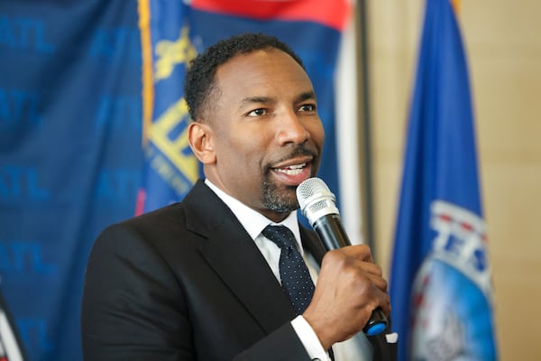 Atlanta Mayor Andre Dickens (pictured) and U.S. Sen. Raphael Warnock of Georgia are among 50 prominent Democrats on President Joe Biden’s national campaign advisory board. (Jason Getz/The Atlanta Journal-Constitution)