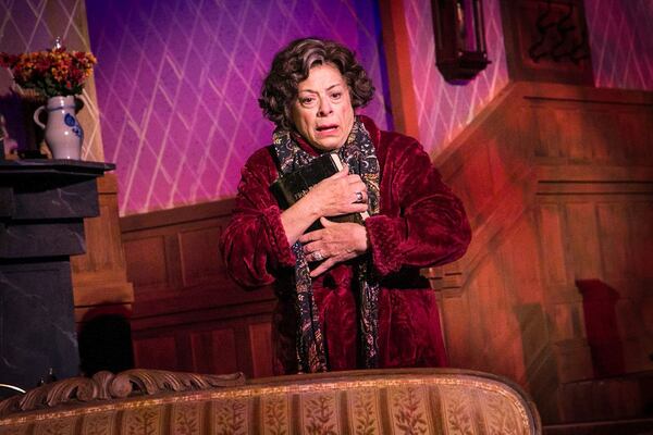 Susan Larkin, Tony Shalhoub’s sister, performing in Night Must Fall at Georgia Ensemble Theatre in 2019
Courtesy of Georgia Ensemble Theatre / Casey Gardner Ford