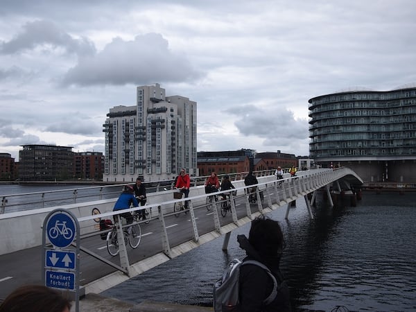 A harbor bridge designated for bicyclists in Copenhagen as seen in June 2015. (Submitted photo from Atlanta Regional Commission).