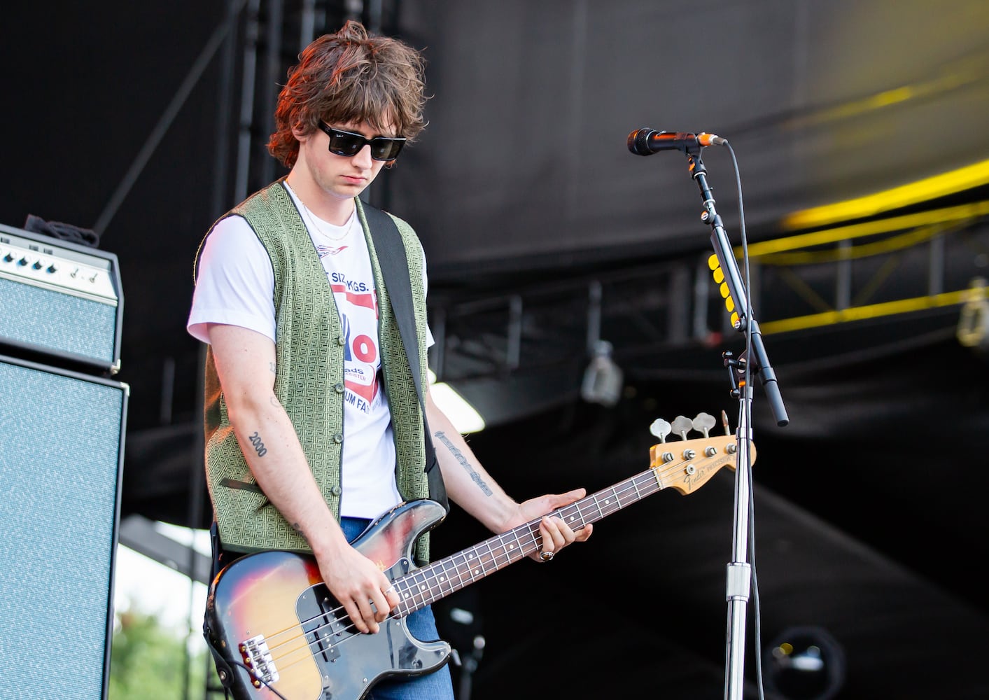 Atlanta, Ga: Big crowds turned out to catch Inahler featuring lead vocalist Elijah Hewson (son of Bono from U2). Photo taken Sunday September 17, 2023 at Piedmont Park. (RYAN FLEISHER FOR THE ATLANTA JOURNAL-CONSTITUTION)