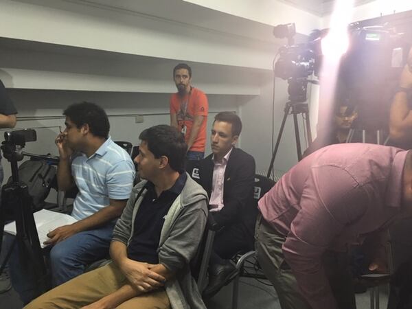 A few local journalists attended the press conference.