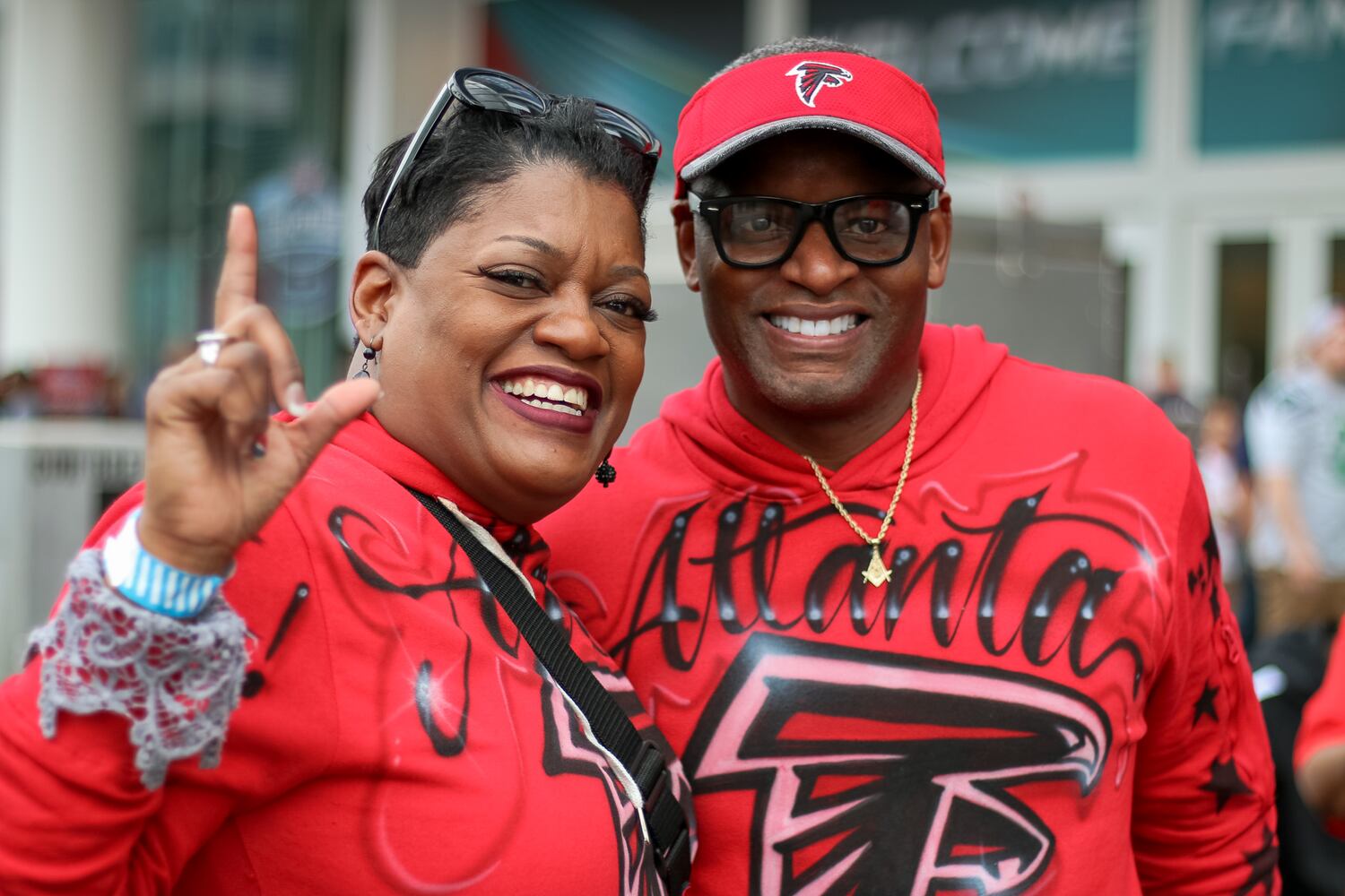 Falcons fans in Houston