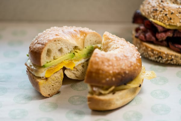  Egg and Avacado on a Sea Salt Bagel. Photo credit- Mia Yakel.