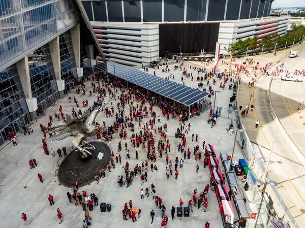 Mercedes-Benz Stadium will be packed for Super Bowl 53. The stadium is LEED Platium certified. CONTRIBUTED