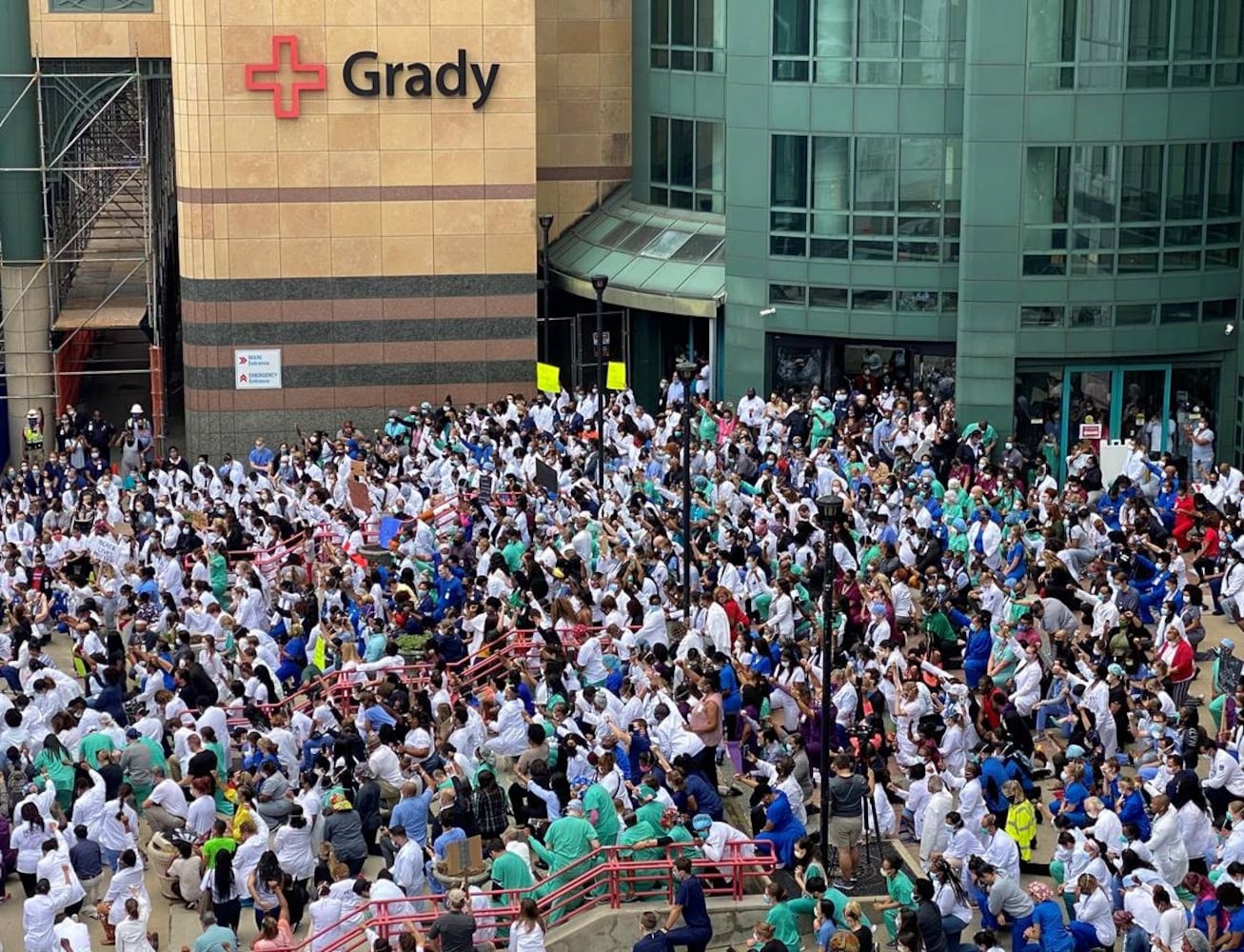 Photos: White Coats for Black Lives demonstration at Emory