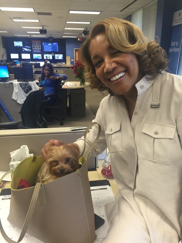  A shot of Amanda Davis CB Hackworth took last year in the CBS46 newsroom.