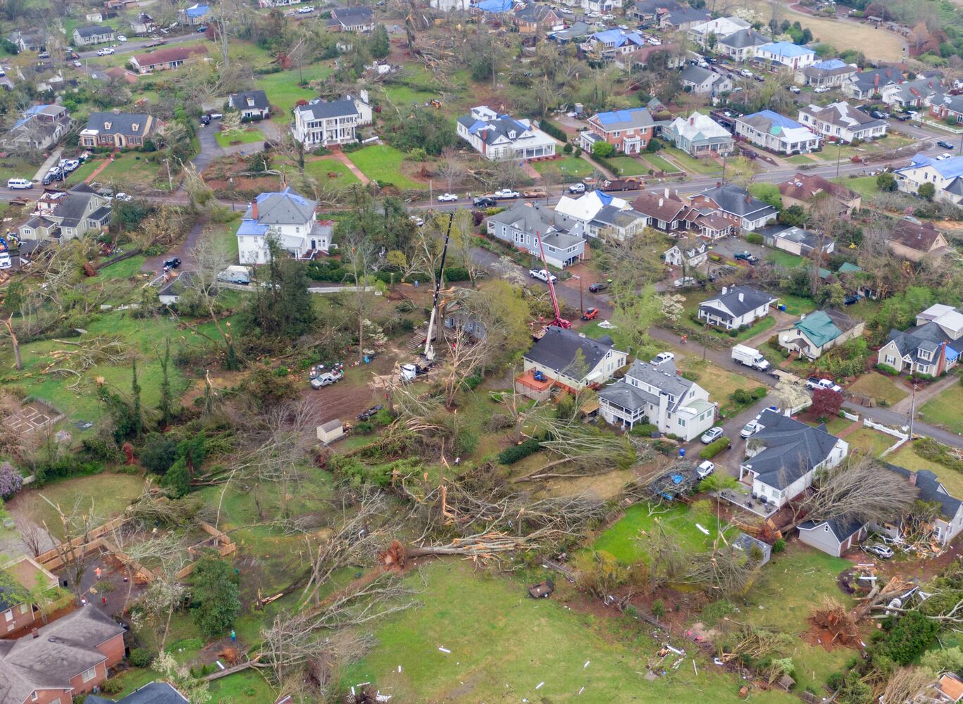 Kemp visits tornado-ravaged Coweta County