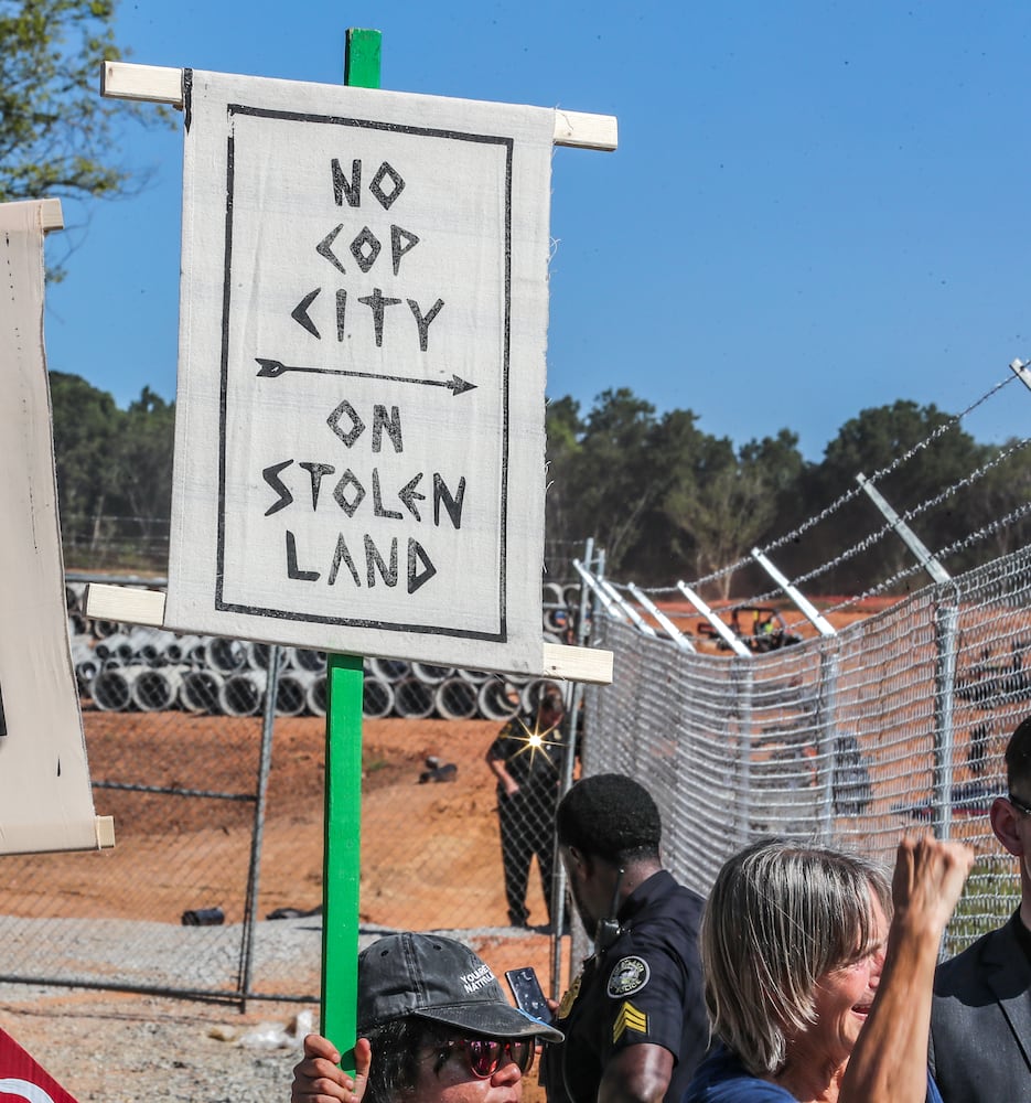 Training center protest