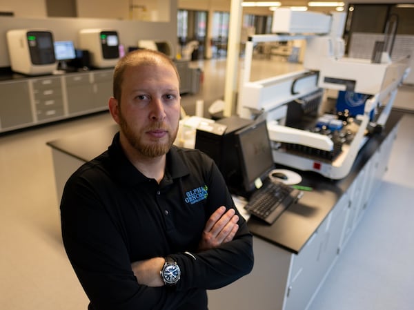 Hani El Shawa, CEO of Alpha Genomix Laboratories in Peachtree Corners, has the machines and the capability to process as many as 5,000 coronavirus tests per day in his currently empty molecular diagnostic lab. He began sending emails and contacting officials nearly three weeks ago, but hasn’t been able to get any traction. BEN@BENGRAY.COM / FOR THE AJC