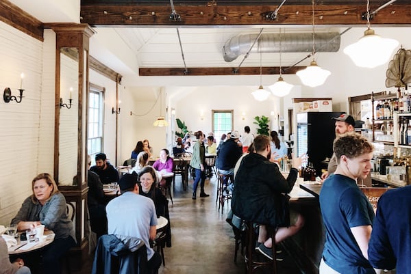 The interior of Fellows Cafe.