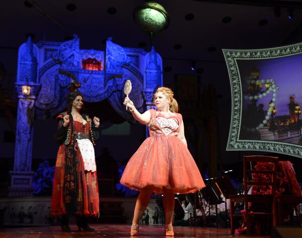 “Candide,” a co-production of the Alliance Theatre and the Atlanta Symphony Orchestra, features Terry Burrell (left) and Alexandra Schoeny. CONTRIBUTED BY GREG MOONEY