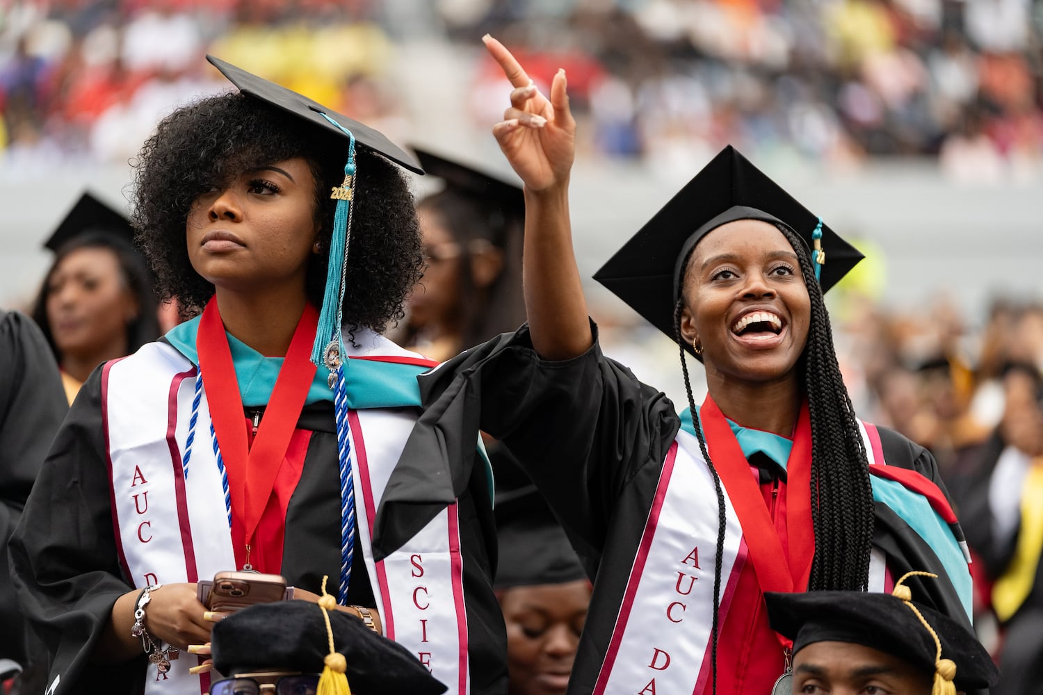 Graduates, faculty and family gather for the Clark Atlanta University 35th annual commencement convocation.