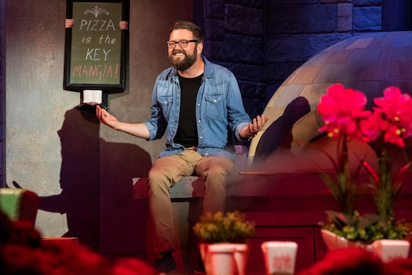 Game show host Rutledge Wood in "The Floor is Lava." Photo: ADAM ROSE/NETFLIX