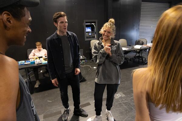 Billy Tighe (left) and Kristine Reese teach students based on their own Broadway experiences. Photo: Courtesy of Mason Wood