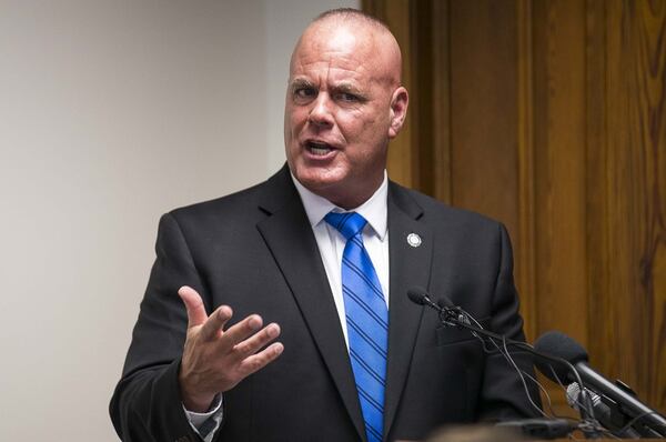 Ray Ham, education director of the Georgia Gang Investigators Association, speaks during a Senate Public Safety Committee joint meeting at the Georgia State Capitol building in Atlanta on Monday, January 27, 2020. (ALYSSA POINTER/ALYSSA.POINTER@AJC.COM)