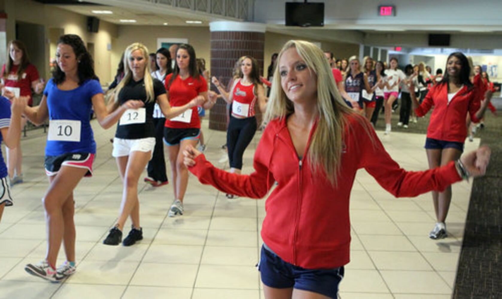 Dancers audition for the Braves' Tomahawk Team