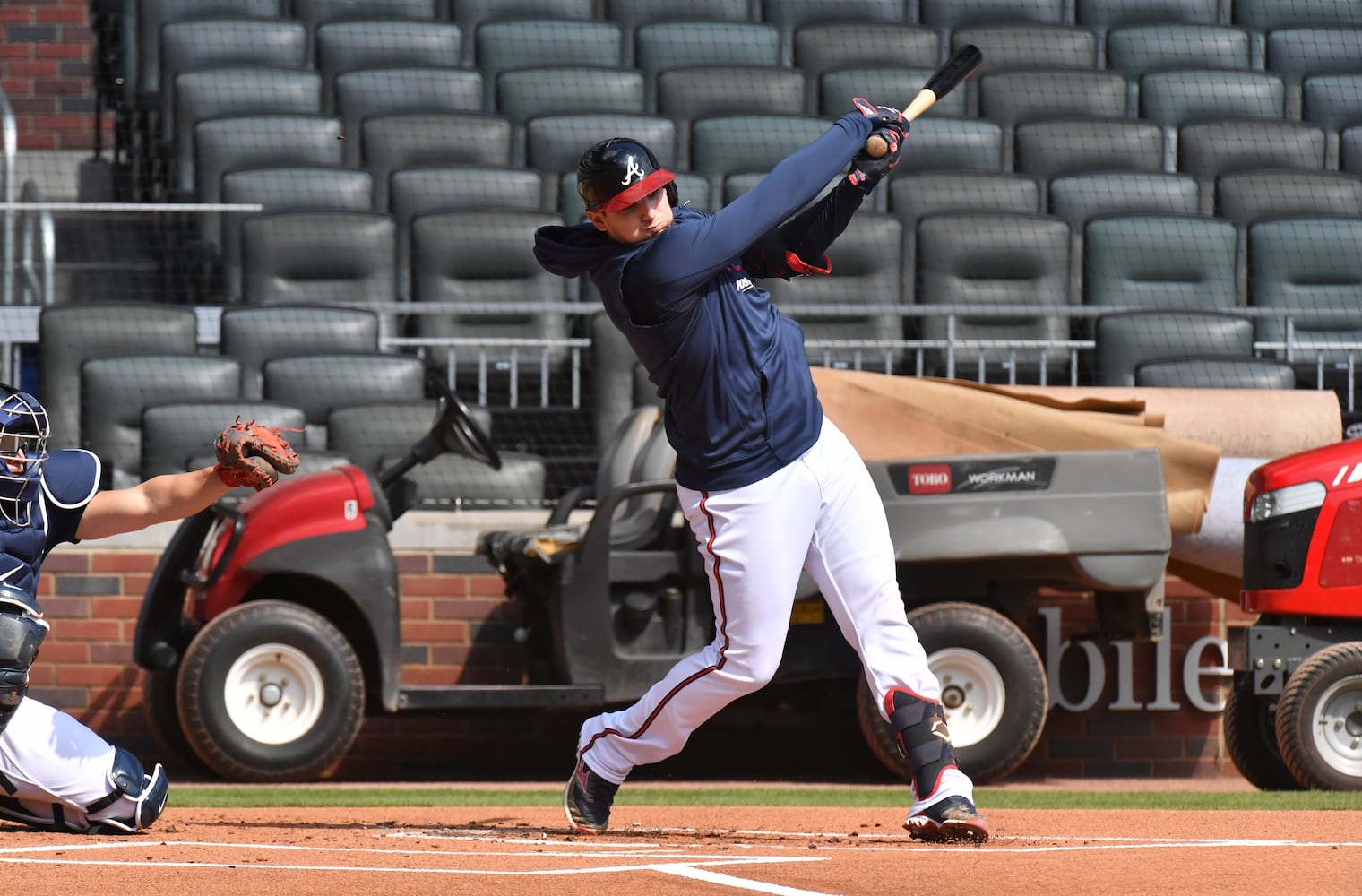 Atlanta Braves workout prior to NLCS