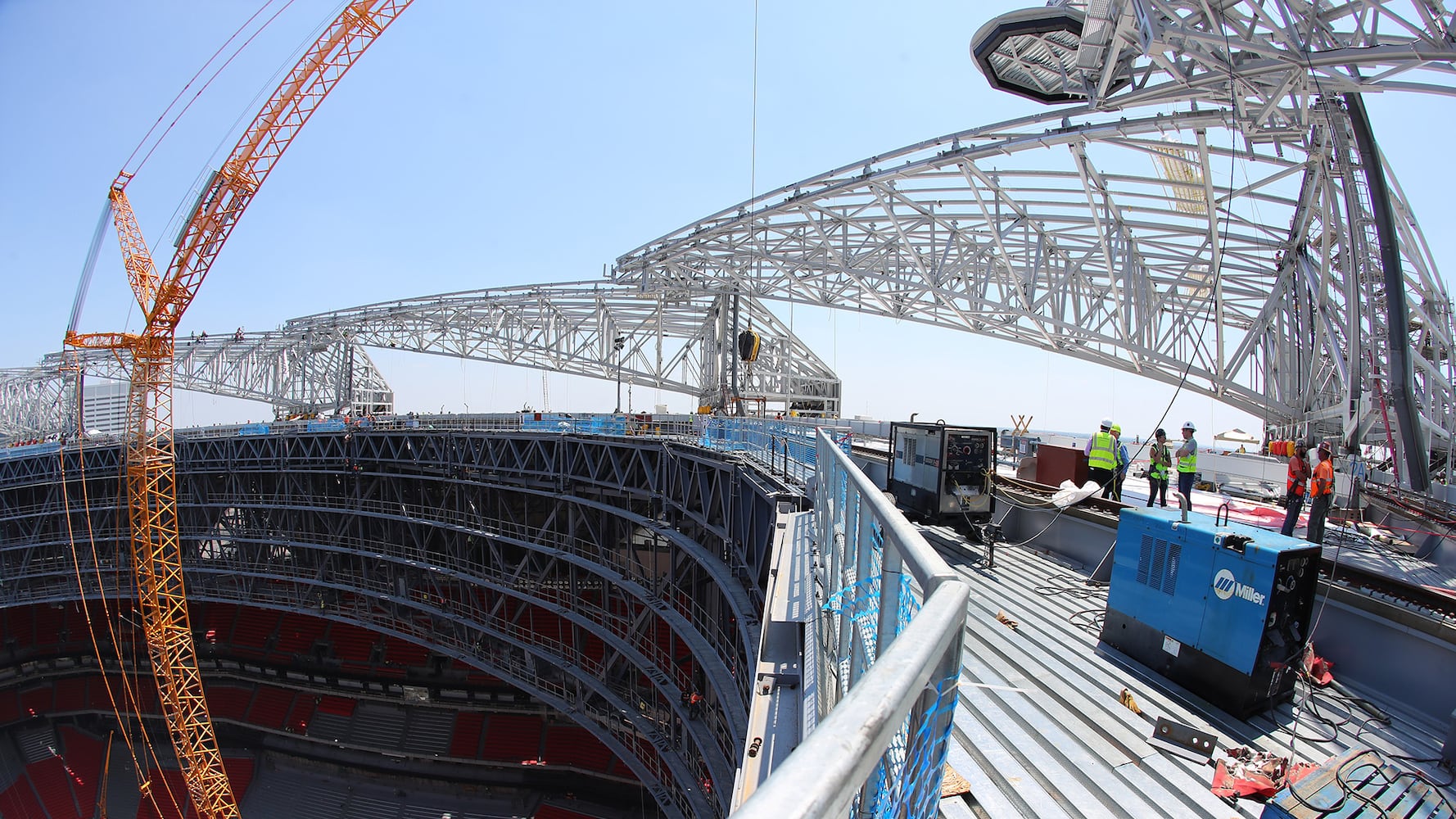 View from atop Mercedes-Benz Stadium