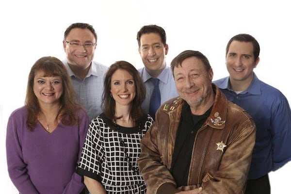 Capt. Herb Emory with members of the WSB Traffic Team.