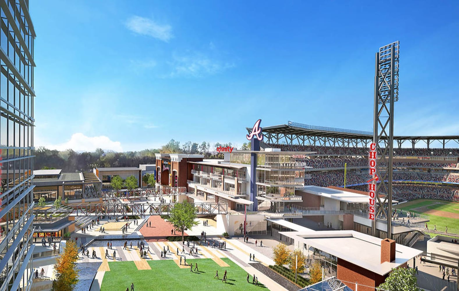 Atlanta Braves stadium renderings and site photos