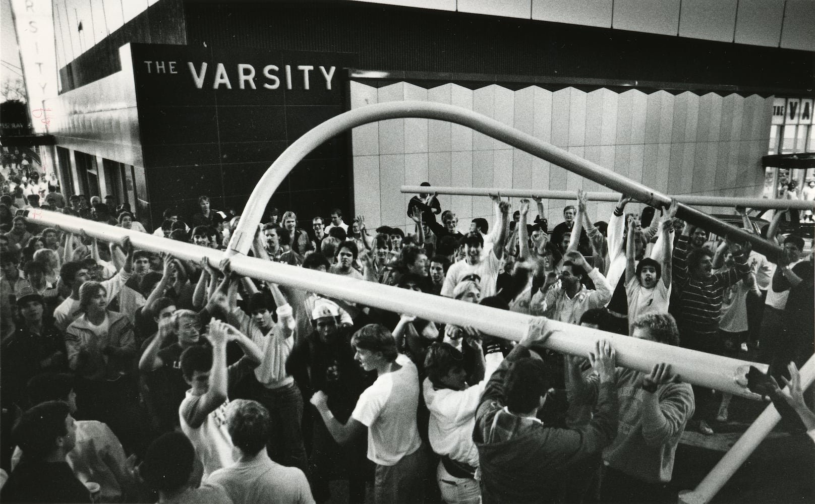 Carrying off the goal post