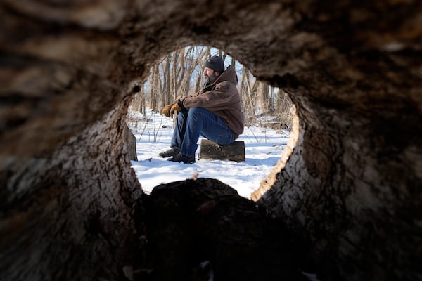 Eric Anderson, a biological science technician for the National Parks Service, who was fired last week poses for a photo Thursday, Feb. 20, 2025, in Chicago. (AP Photo/Nam Y. Huh)