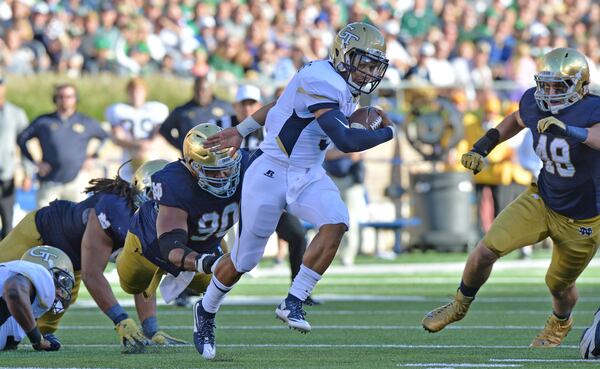 Opportunities like tihs were rare for Georgia Tech quarterback Justin Thomas. HYOSUB SHIN / HSHIN@AJC.COM