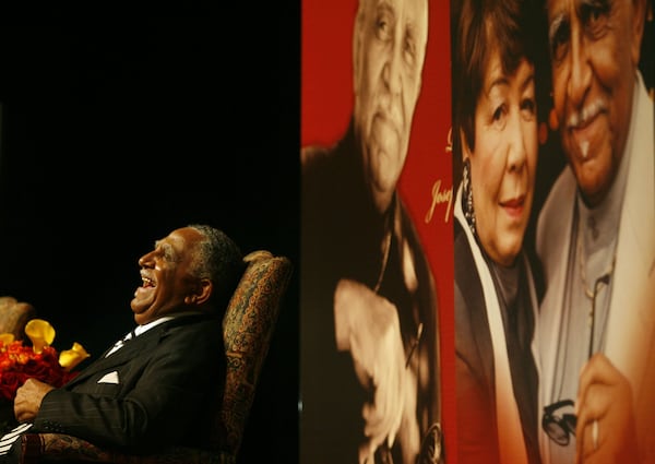 The Rev. Joseph Lowery enjoys his 85th birthday celebration at Morehouse College’s King Chapel on Oct. 19, 2006. Guests who paid tribute and roasted Lowery at the event include Harry Belafonte, former Gov. Roy Barnes, Dick Gregory and U.S. Rep. Maxine Waters. (Mikki K. Harris/AJC staff)