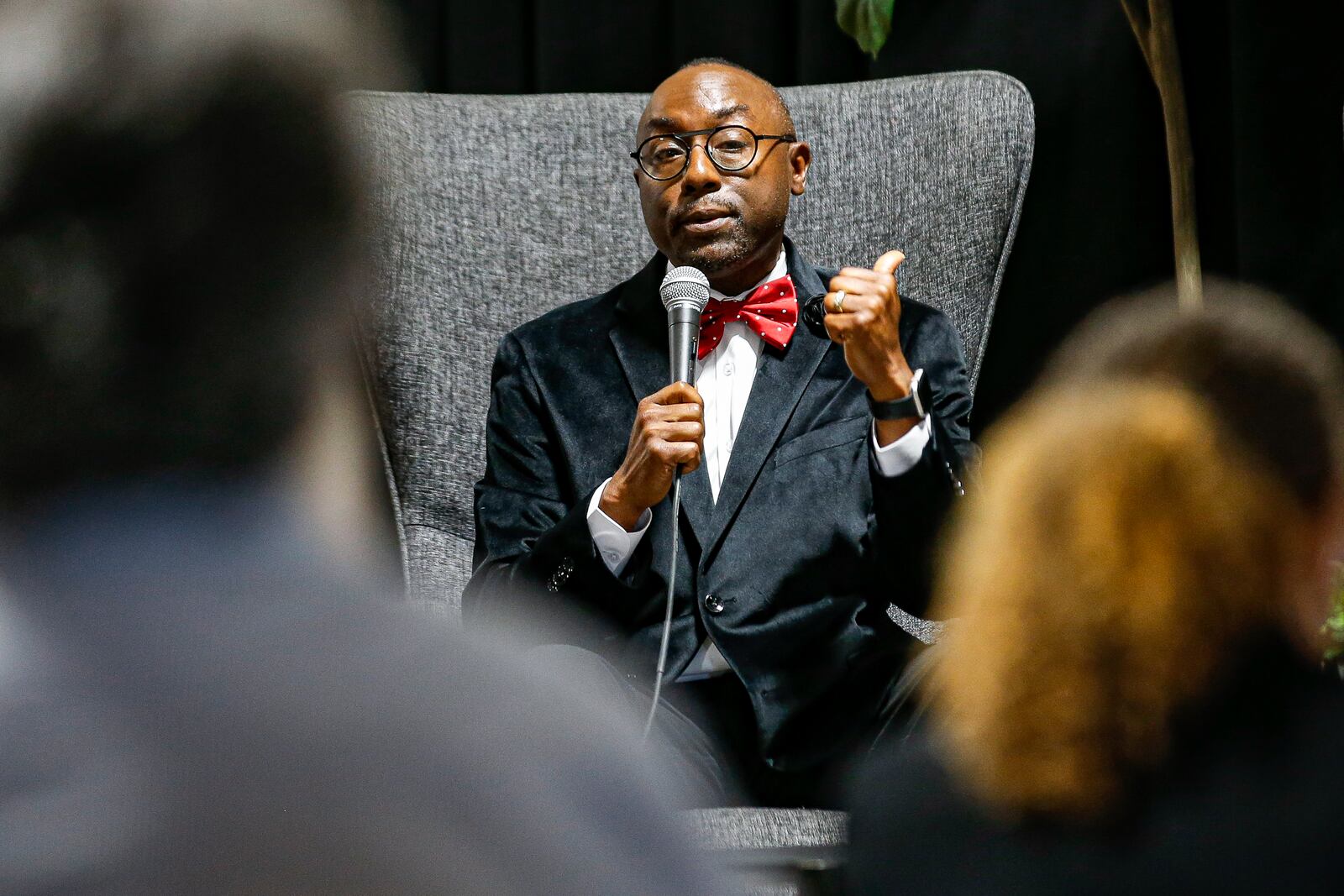 Larry Johnson speaks at DeKalb CEO & Commission Forum on Housing in Atlanta, Georgia on Thursday, June 13, 2024.   (Ziyu Julian Zhu / AJC)