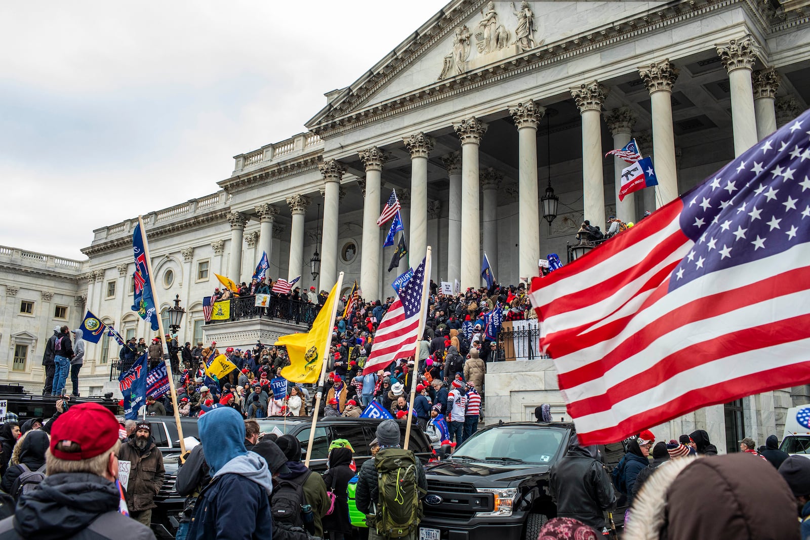 
                        FILE — Supporters of President Donald Trump storm the Capitol in Washington, Jan. 6, 2021. Judge Tanya Chutkan made public portions of a filing by prosecutors setting out their argument for why the case should go forward despite the Supreme Court’s ruling on presidential immunity.(Jason Andrew/The New York Times)
                      