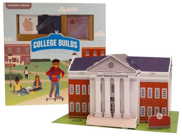 College Build toys from Brown Toy Box include buildings from HBCU campuses like Howard University, Florida A&M University and Alabama A&M University.