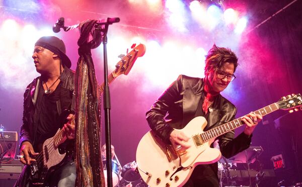  Mark "Brownmark" Brown and Wendy Melvoin of The Revolution jam on stage. Photo: Robert Georgeff