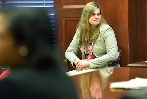 Jennifer Rosenbaum, charged with murder for the death of 2-year-old Laila Marie Daniel. (HYOSUB SHIN / HSHIN@AJC.COM)