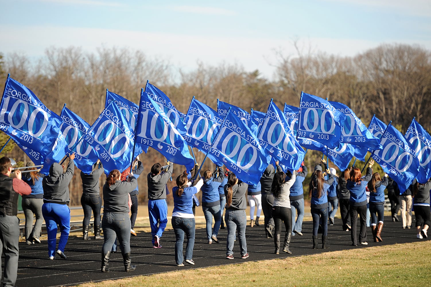 GSU Marching Band practices for the last time at Flint Hill School in Fairfax, VA.