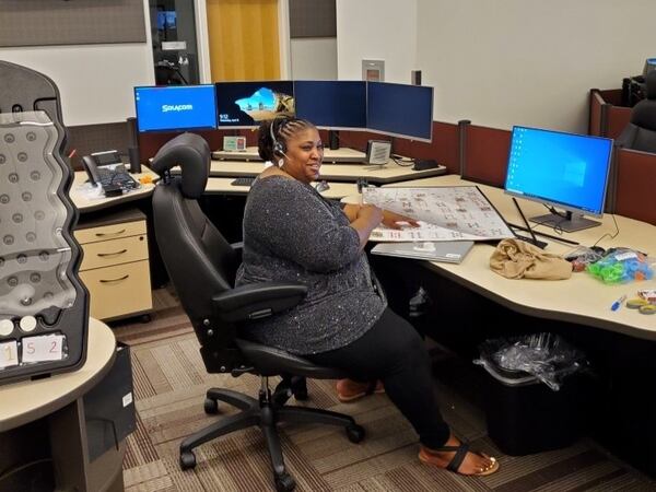 Lynette Timmons worked her way up from communications officer to training officer and now to supervisor at the 911 center in Gwinnett County.