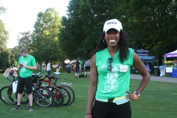 Cyclists gathered at Piedmont Park for the 5th annual Moon Ride. Bikers take to the streets of Atlanta under the moonlight for the charity Bert's Big Adventure.