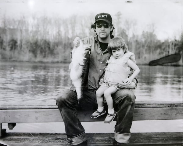 5/22/17 - Atlanta - Matt with daughter Viva, circa 2005, who is now 14.  Self portrait with the help of Matt's son, Malcolm Vadim. Personal Journey on Matt Arnett, son of folk art collector Bill Arnett and owner of Grocery on Home, a small,  venue where he hosts a curated lineup of up-and-coming musical acts.   Photo provided by Matt Arnett