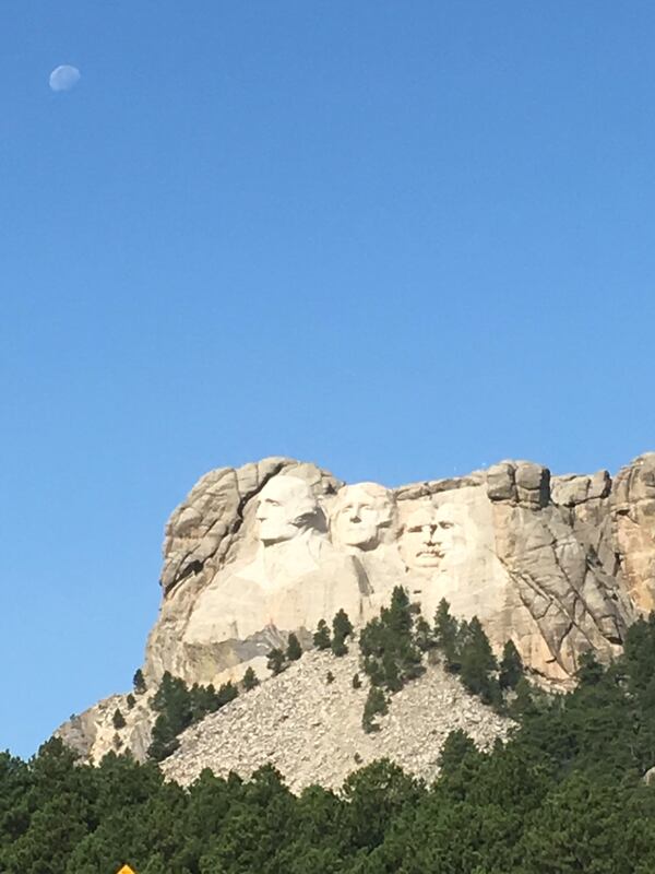 Leon and Glenda Diehl visited Mt. Rushmore during 2018 Labor Day Weekend and caught the moon over the monument at sunrise.