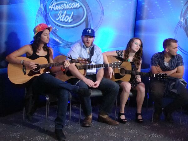 These were four contestants awaiting their fate right before I left that day. Second to left is Ben Briley. CREDIT: Rodney Ho/rho@ajc.com