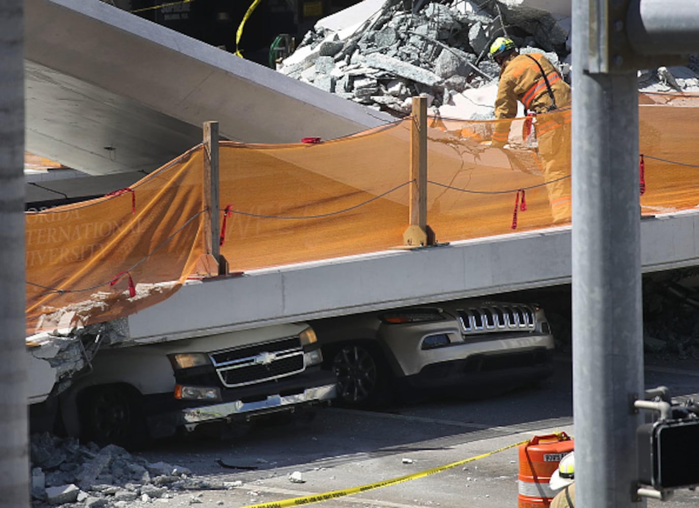 Photos: FIU pedestrian bridge collapses in Miami