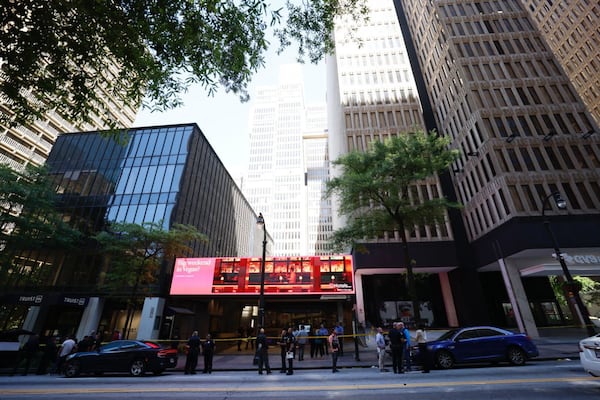 Peachtree Center is a 2.5 million-square-foot complex consisting of six office towers and a mall developed by famed Atlanta architect and developer John Portman. Miguel Martinez/AJC 2024